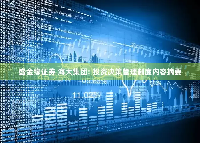 盛金缘证券 海大集团: 投资决策管理制度内容摘要